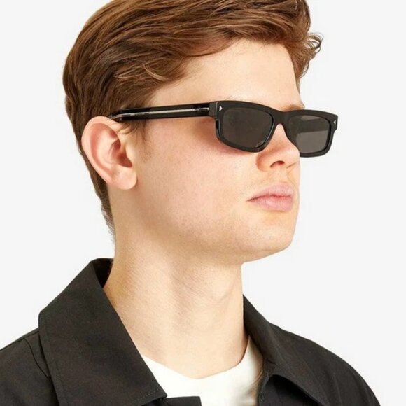Prada Men Sunglasses Black Grey Rectangle PRB11S 16K731 NEW AUTHENTIC - Picture 9 of 10
